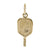 Pickleball Paddle Charm In Yellow Gold