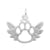 Paw with Wings Charm In 14K White Gold