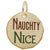Naughty Nice Tag Charm in Yellow Gold Plated