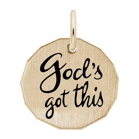 God’s Got This Charm in Yellow Gold Plated