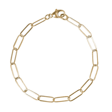 Paperclip Bracelet – Small Charm Bracelet in Gold Plated