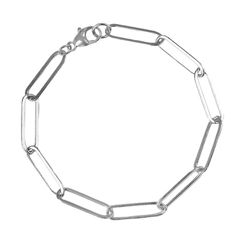 Paperclip Bracelet – Large in Sterling Silver