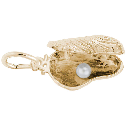 Oyster Charm In Yellow Gold
