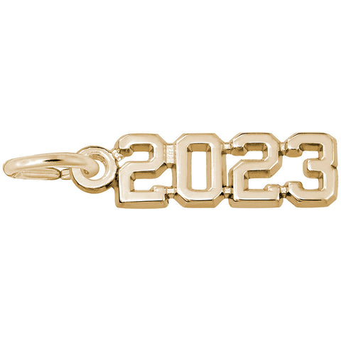 2023 Charm in Yellow Gold Plated