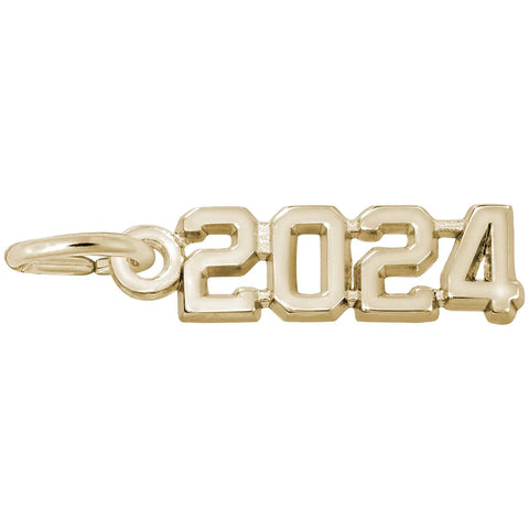2024 Charm in Yellow Gold Plated