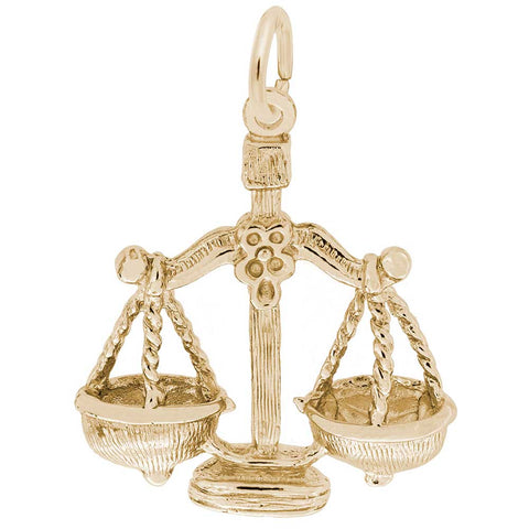 Libra Charm In Yellow Gold