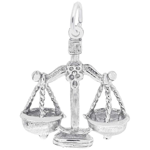 Libra Charm In Sterling Silver
