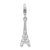 Polished Eiffel Tower Charm in Sterling Silver