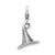 3-D Antiqued Witches Hat Charm in Sterling Silver