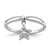 Sterling Silver w/Rhodium Plated Diamond Star Dangle Ring