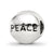 Swarovski Elements Feb-Peace Charm Bead in Sterling Silver