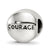 Swarovski Elements Mar-Courage Charm Bead in Sterling Silver