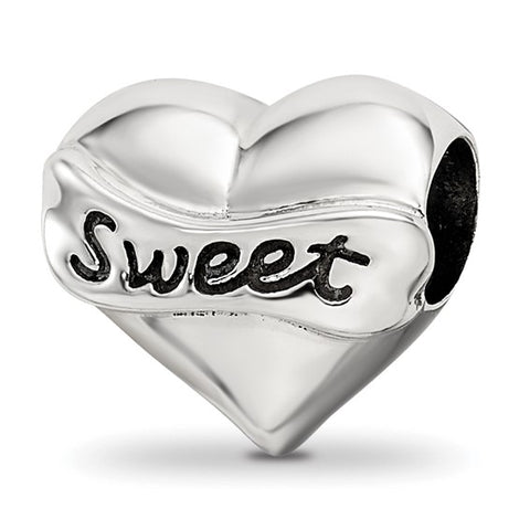 Swarovski Sweet 16 Heart Charm Bead in Sterling Silver