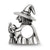 Witch Charm Bead in Sterling Silver