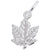 Maple Leaf Charm In Sterling Silver