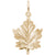Maple Leaf Charm in Yellow Gold Plated