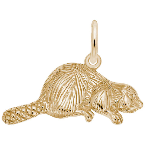 Beaver Charm In Yellow Gold