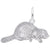 Beaver Charm In Sterling Silver