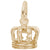 Crown Charm In Yellow Gold