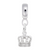Crown Charm Dangle Bead In Sterling Silver