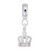 Crown charm dangle bead in Sterling Silver hide-image