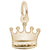 Crown Charm in Yellow Gold Plated