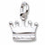 Crown charm in 14K White Gold hide-image