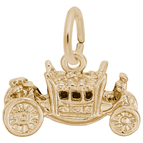 Royal Carriage Charm in Yellow Gold Plated