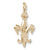 Fleur De Lis charm in Yellow Gold Plated hide-image