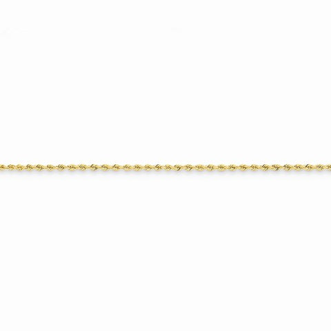 14K Yellow Gold Hand Made Regular Rope Chain Bracelet