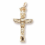Totem Pole Vancouver charm in Yellow Gold Plated hide-image
