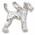 Airedale Dog charm in 14K White Gold hide-image