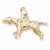 Pointer Dog charm in Yellow Gold Plated hide-image