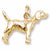 Beagle Dog Charm in 10k Yellow Gold hide-image