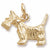 Scottie Dog Charm in 10k Yellow Gold hide-image