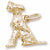 Terrier Dog Charm in 10k Yellow Gold hide-image