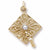 Graduation Cap charm in Yellow Gold Plated hide-image