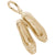 Ballet Shoes Charm In Yellow Gold