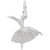 Ballet Dancer Charm In 14K White Gold
