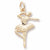 Ballet Dancer charm in Yellow Gold Plated hide-image