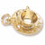 Cup and Saucer Charm in 10k Yellow Gold