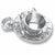Cup And Saucer charm in Sterling Silver hide-image