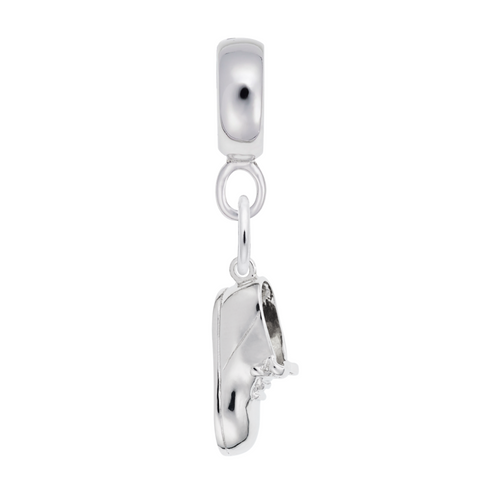 Baby Shoe Charm Dangle Bead In Sterling Silver