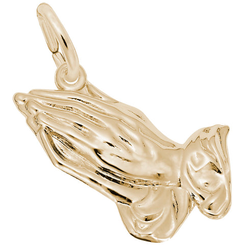Praying Hands Charm In Yellow Gold