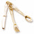 Utensils charm in Yellow Gold Plated hide-image