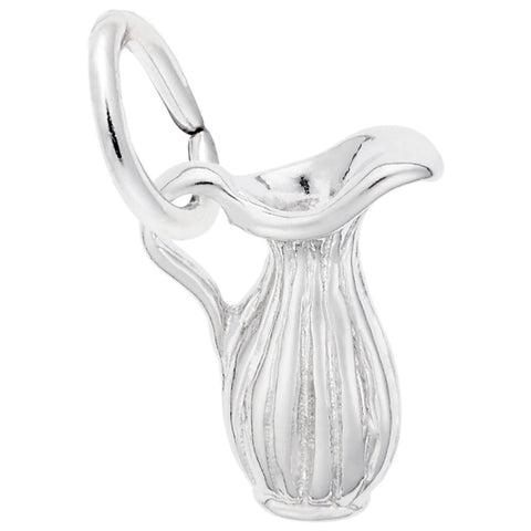 Pitcher Charm In 14K White Gold