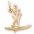Skier Charm in 10k Yellow Gold hide-image