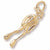 Scuba Diver charm in Yellow Gold Plated hide-image