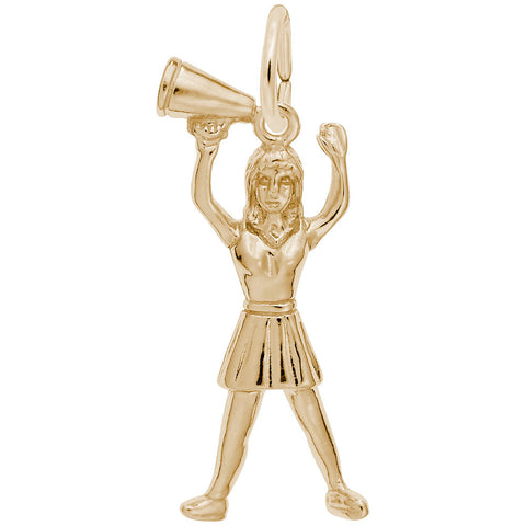 Cheerleader Charm in Yellow Gold Plated
