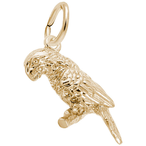 Parrot Charm in Yellow Gold Plated